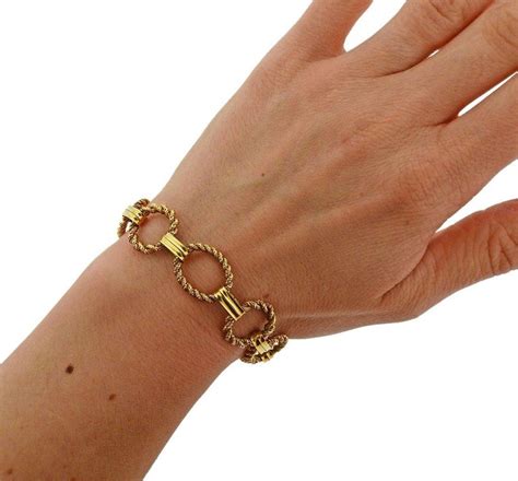 vintage cartier gold link bracelet|vintage cartier link bracelet.